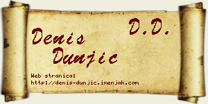 Denis Dunjić vizit kartica